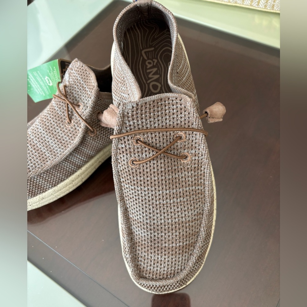 Lamo Tan Mesh Slip-On Loafers